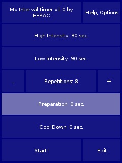 my interval timer - screenshot