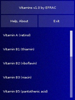 vitamins and their sources, screenshot 1