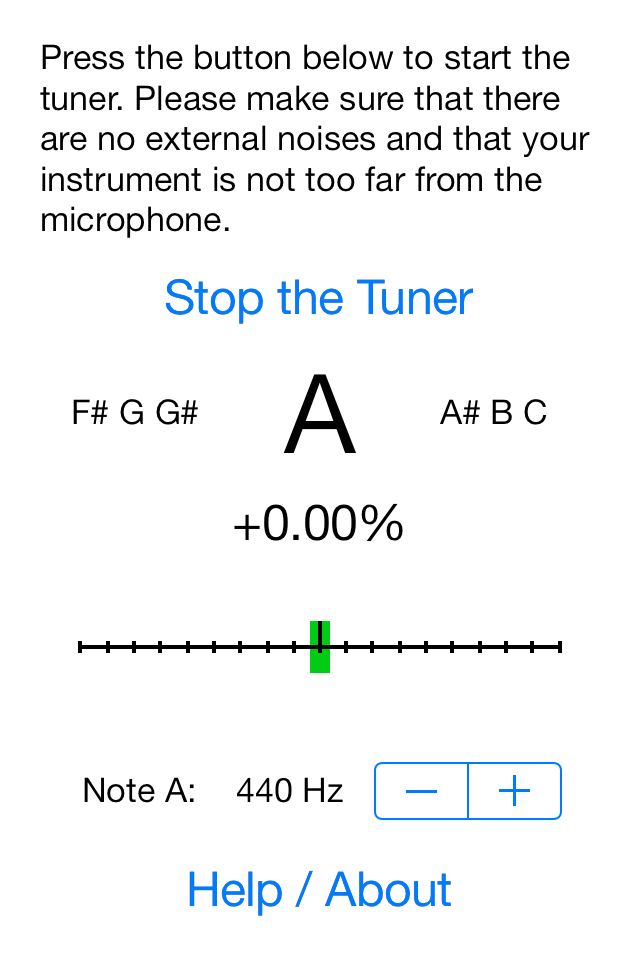 mobile chromatic instrument tuner by efrac